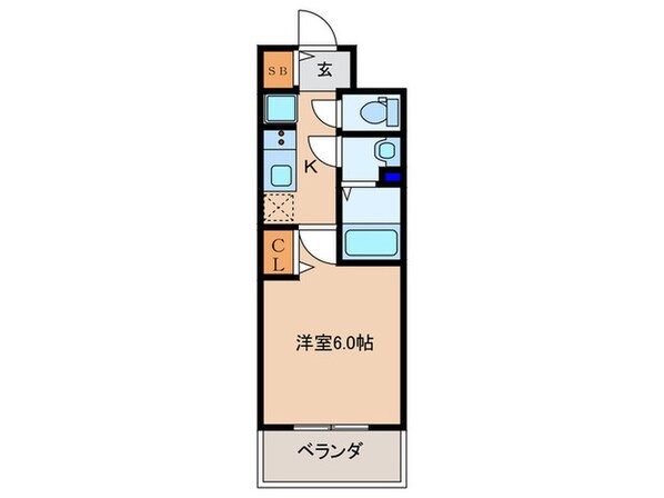 ﾌﾟﾚｻﾝｽ天神橋筋六丁目ｳﾞｫﾜｰﾙの物件間取画像